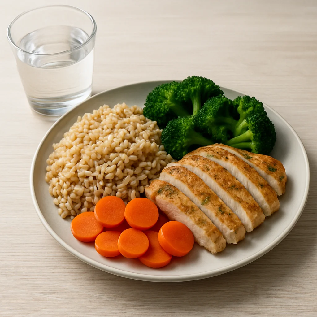 Assiette équilibrée pour nutrition sportive débutant