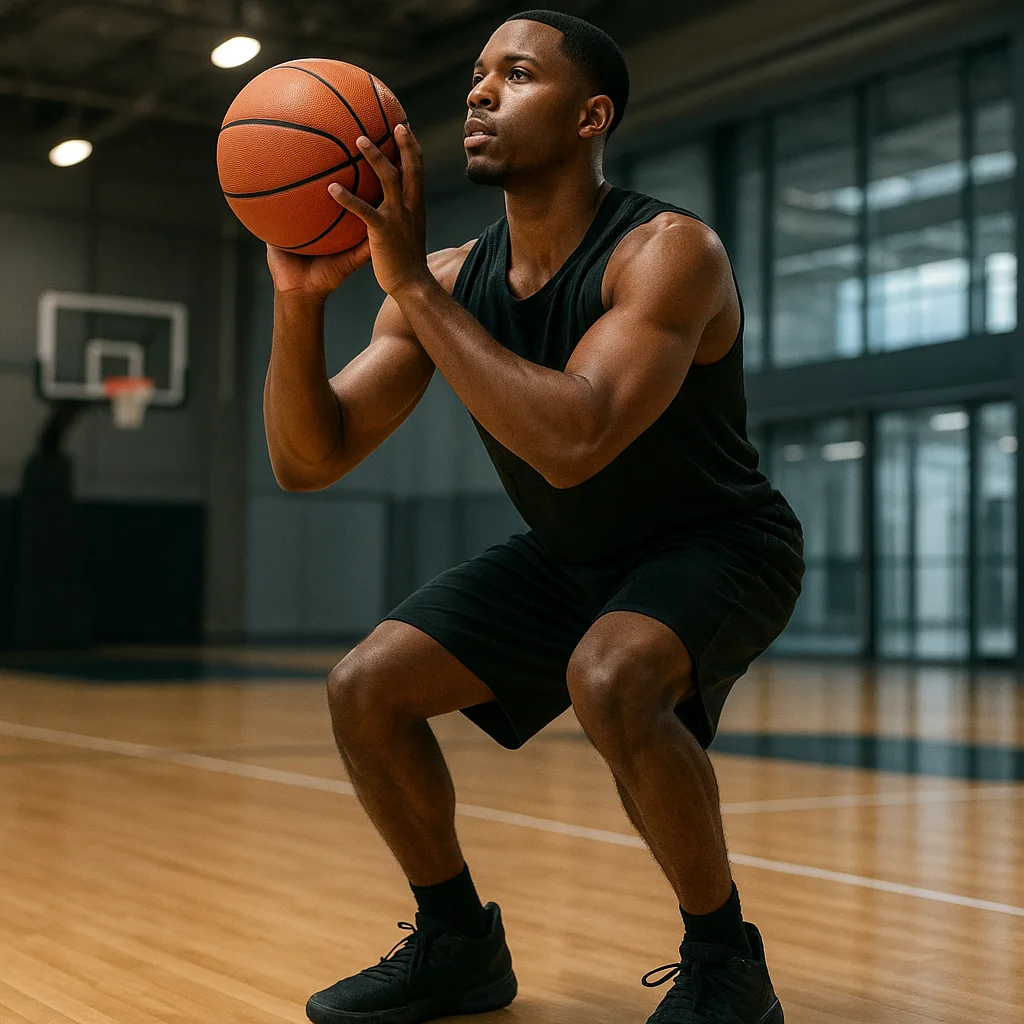 Comment améliorer son tir au basket ? technique, répétition et repères clés... 2 Joueur de basket travaillant sa mécanique de tir en salle