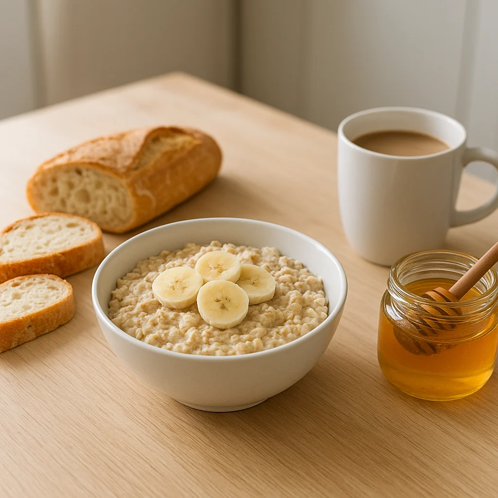Petit-déjeuner avant une sortie longue à vélo