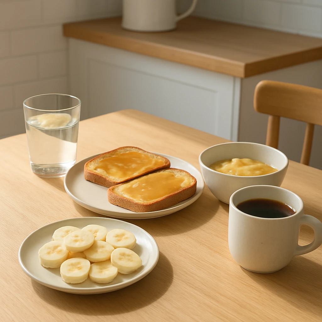 Petit déjeuner léger avant une course du matin