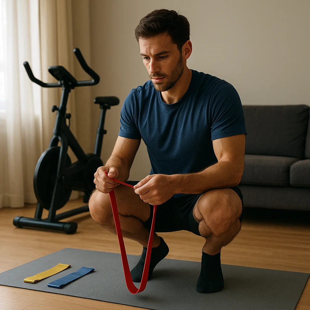 Préparation d’une séance sportive à domicile en France