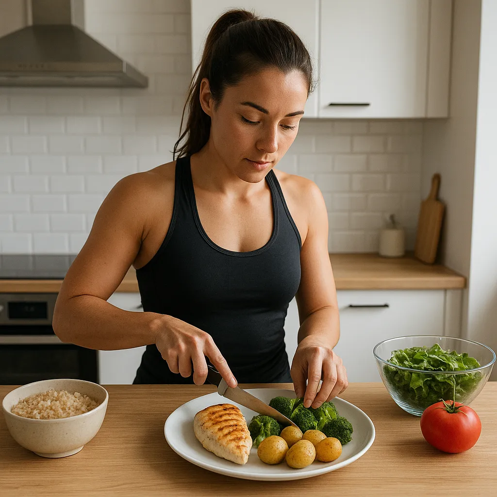 Repas de récupération équilibré après le sport