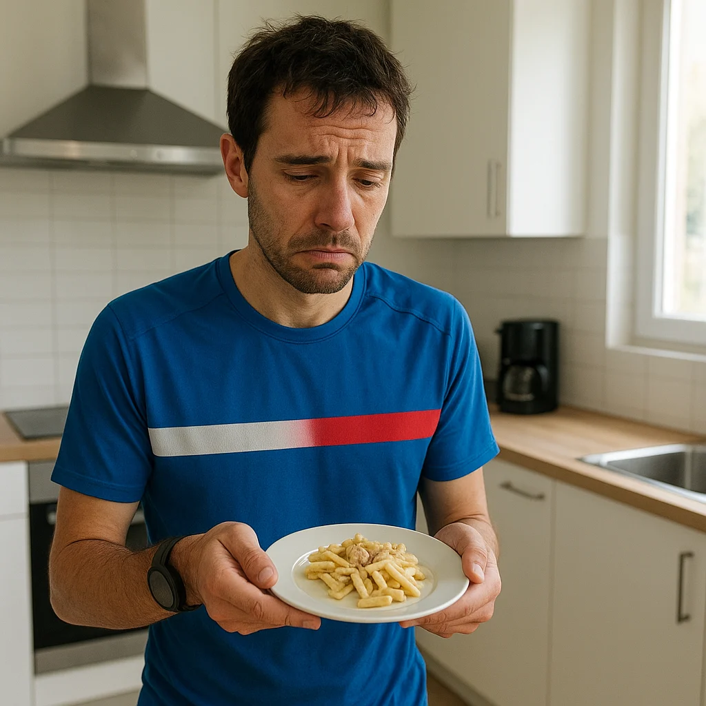 Sportif amateur face à une erreur alimentaire fréquente avant l’entraînement
