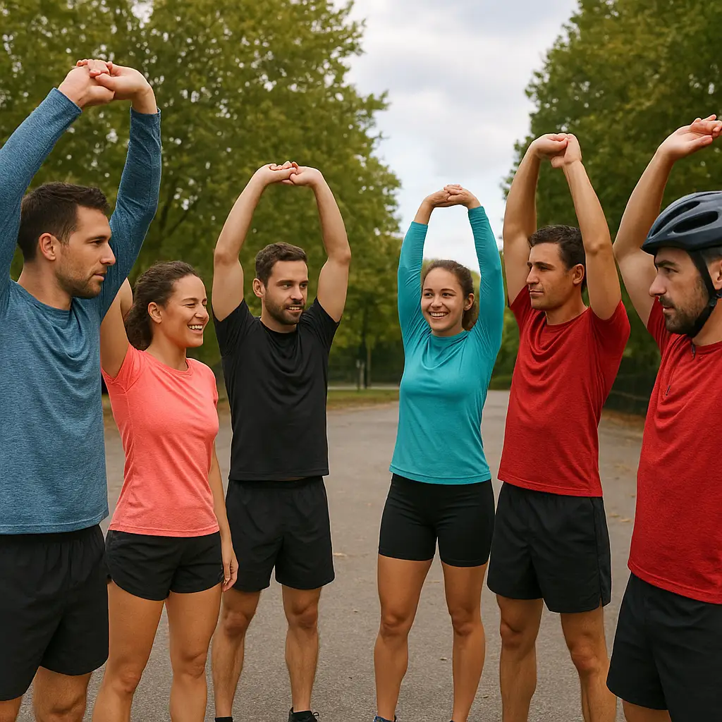 Sportifs s’échauffant avant une séance d’endurance